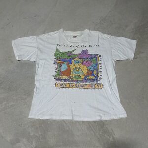 Vintage 80s Paul McCartney Friends of The Earth World Tour Concert Shirt SZ L